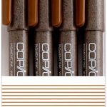 Copic Markers Multiliner Sepia Pigment Based Ink, 4-Piece Set